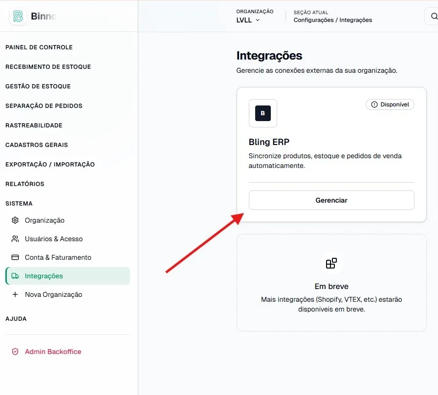 Lista de Integrações